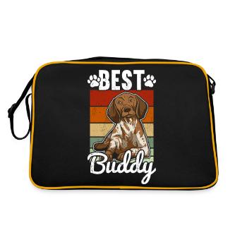 German Shorthaired Pointer Dog - Retro Bag - black/gold - Back