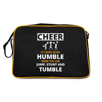 Cheerleader Cheerleading Coach Cheer Cheering - Retro Bag - black/gold - Back