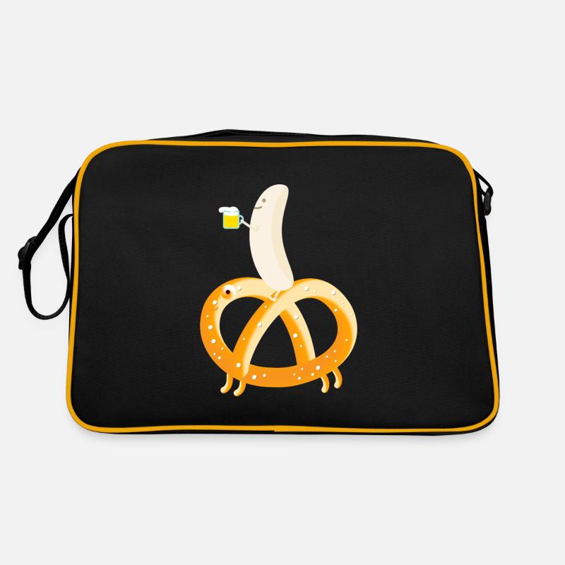 Brezel, Weißwurst, Bier Team Retro Tasche