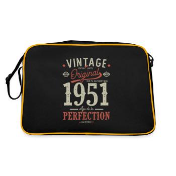 1951 âge de la perfection, anniversaire 71 ans - Sac Retro - noir/or - Dos