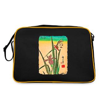 Utagawa Hiroshige Kingfisher sur Iris - Sac Retro - noir/or - Dos
