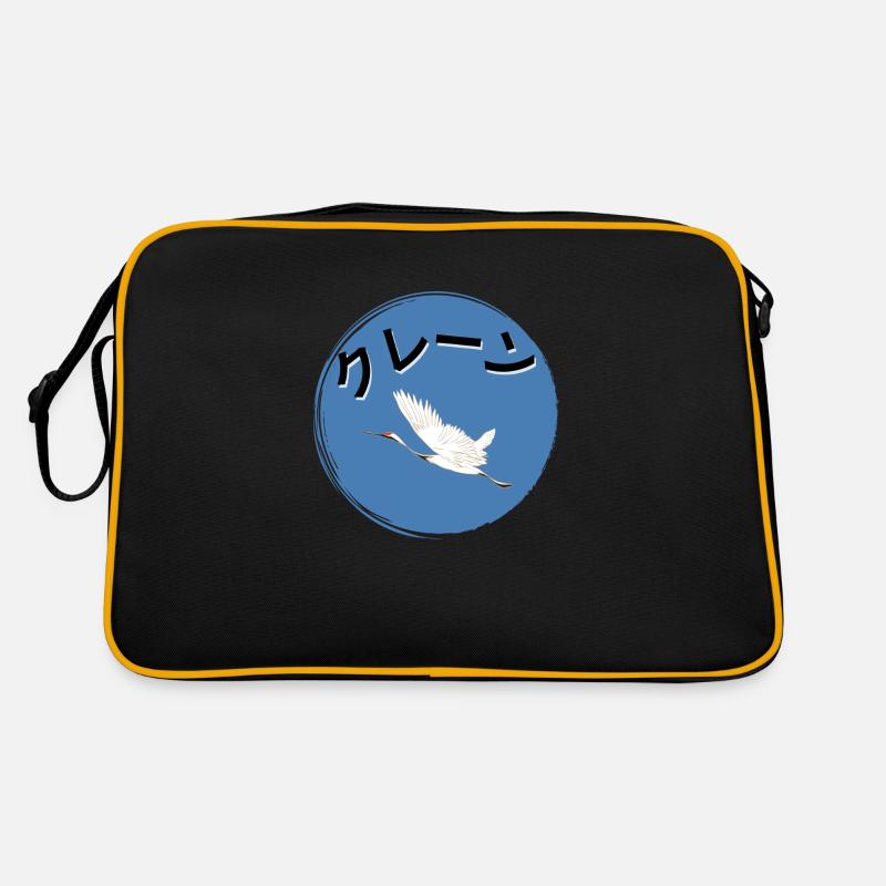 Kranich_Flug Retro Tasche