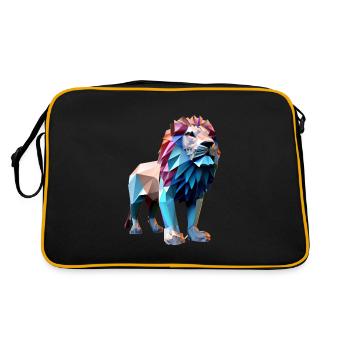 Lions polygonaux - Sac Retro - noir/or - Dos