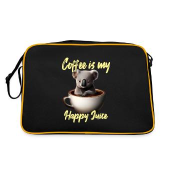 Cozy koala in the coffee cup - Retro Bag - black/gold - Back