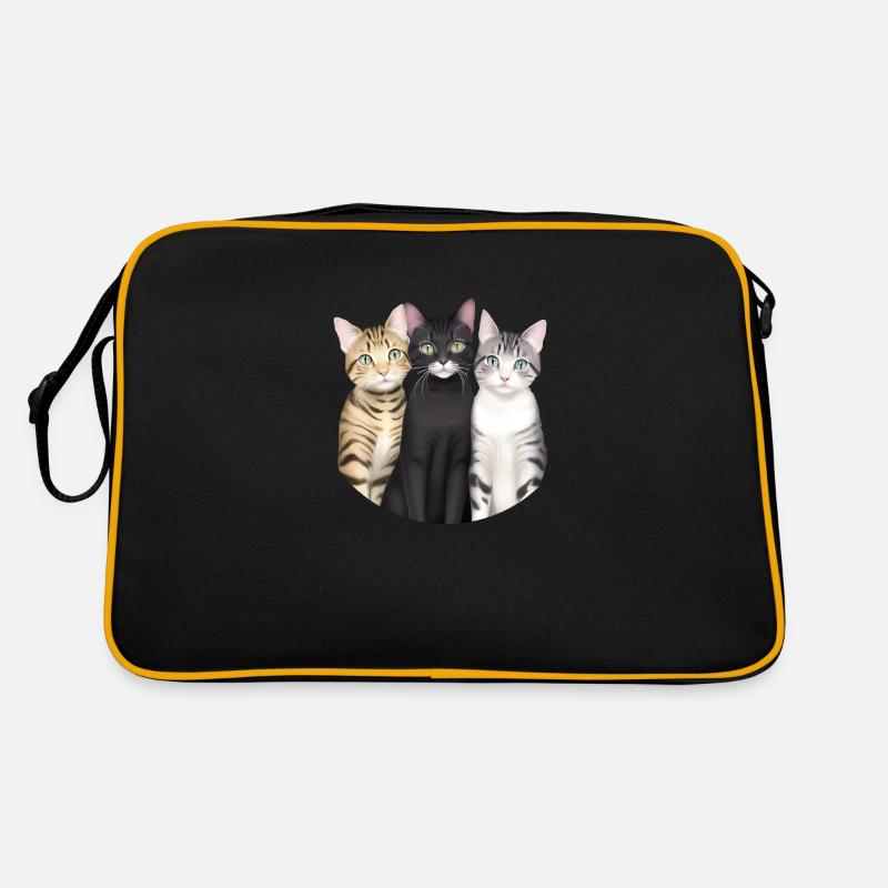 3 chats mignons Sac Retro