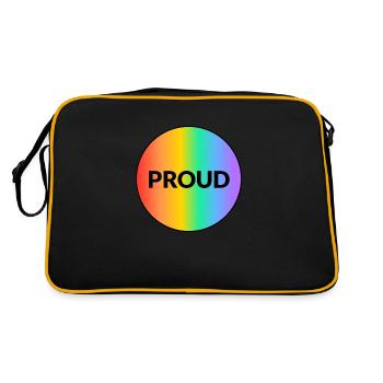 PROUD LGBT PRIDE - Retro Bag - black/gold - Back