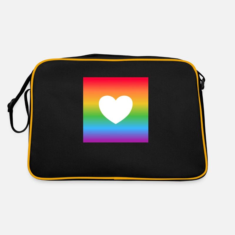 Rainbow heart Retro Bag