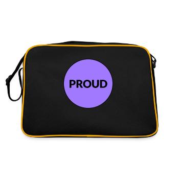 PROUD LGBTQ PRIDE - Retro Bag - black/gold - Back