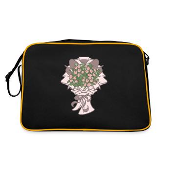 Beau bouquet de fleurs - Sac Retro - noir/or - Dos