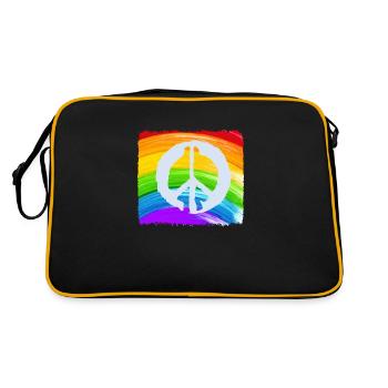 PAIX ARC-EN-CIEL - Sac Retro - noir/or - Dos