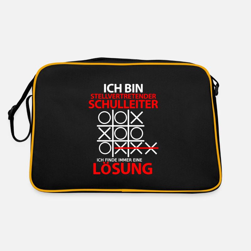 Stellvertretende Schulleiter Schulleitung Spruch Retro Tasche