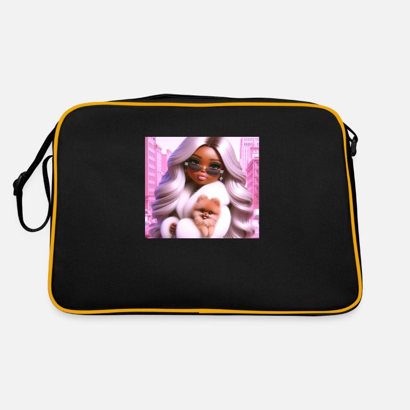 Dame - Sac Retro - noir/or