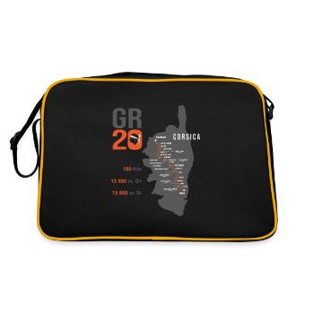 GR 20 hiking map GR 20 hiking Corsica - Retro Bag - black/gold - Back