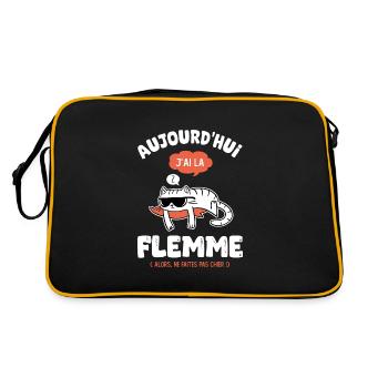 J ai la flemme humour drôles - Sac Retro - noir/or - Dos