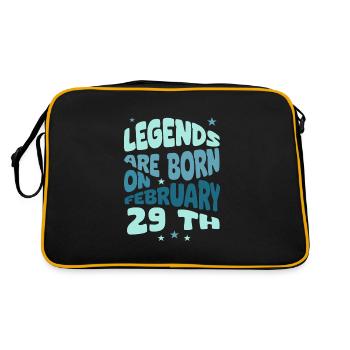 anniversaire 29 fevrier les legendes naissent - Sac Retro - noir/or - Dos
