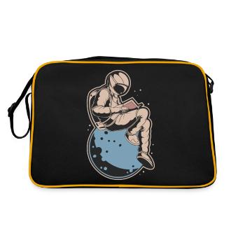 lesen - Retro Tasche - Schwarz/Gold - Hinten