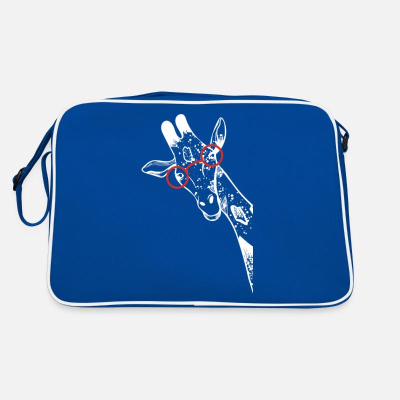 Nerd Giraffe mit Brille Retro Tasche