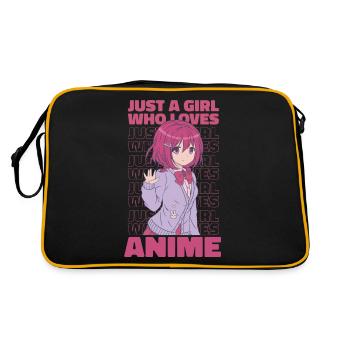 Juste une fille qui aime Anime Anime Girl Anime Merch - Sac Retro - noir/or - Dos