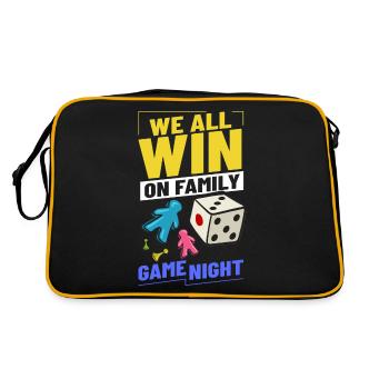 Brettspiel Gesellschaftsspiel Spieler Familie - Retro Tasche - Schwarz/Gold - Hinten