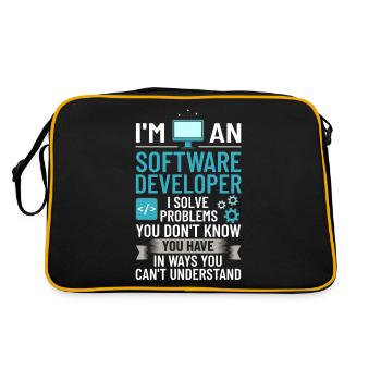 Software Development Software Developer Developer - Retro Bag - black/gold - Back