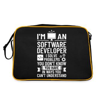 Software Development Software Developer Developer - Retro Bag - black/gold - Back