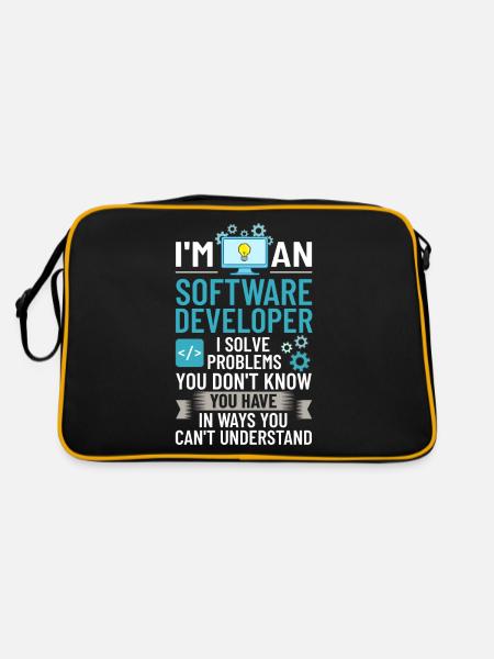Développeur de logiciels de développement de logiciels - Sac Retro - noir/or - Dos