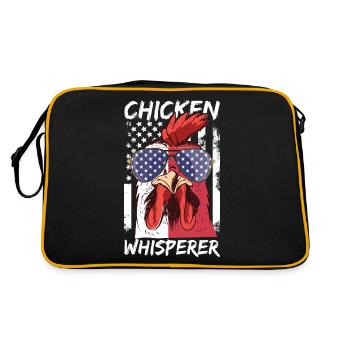 Hühnerflüsterer Chuchoteur de poulet - Sac Retro - noir/or - Dos