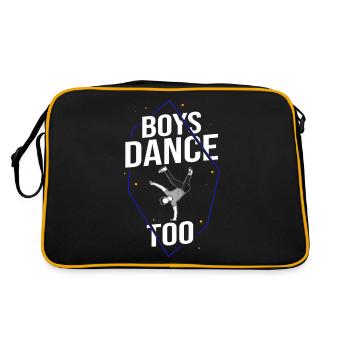 Breakdance Musik Breaking BBoy Bgirl - Retro Tasche - Schwarz/Gold - Hinten