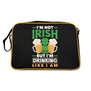 Boire comme un trèfle irlandais de la Saint-Patrick - Sac Retro - noir/or - Dos