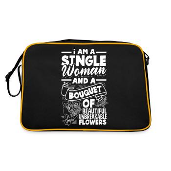 Je suis une femme célibataire et un bouquet d’incassable - Sac Retro - noir/or - Dos