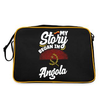 Angola Angola Citation du drapeau angolais - Sac Retro - noir/or - Dos