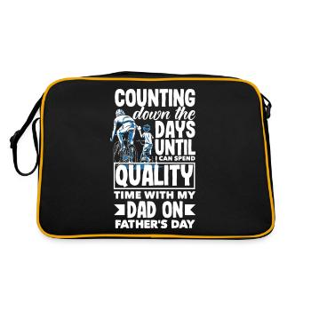 Compte à rebours des jours de la fête des pères - Sac Retro - noir/or - Dos