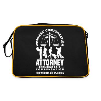 Workers Compensation Attorney Ensuring Fair - Retro Bag - black/gold - Back