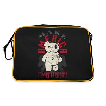 Emoticon Make America Emo Again Emocore Aesthetic - Retro Bag - black/gold - Back