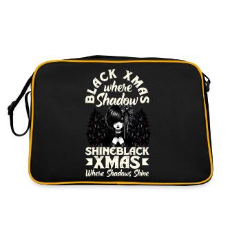 Black Xmas Where Shadows Shine Emocore Aesthetic - Retro Bag - black/gold - Back