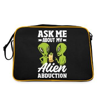 Passionné d’enlèvement galactique Alien excentrique - Sac Retro - noir/or - Dos
