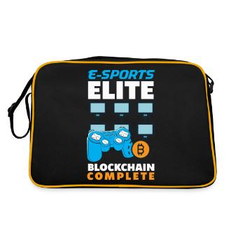 Cryptocurrency Rewards Gaming Blockchain Gamer - Retro Tasche - Schwarz/Gold - Hinten