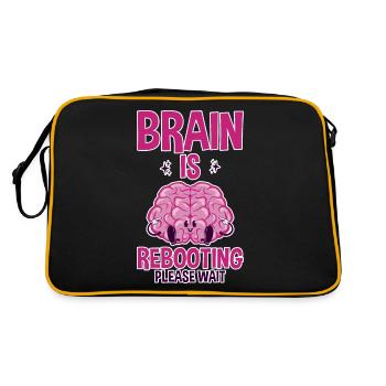 Le cerveau redémarre S’il vous plaît attendez 2 - Sac Retro - noir/or - Dos