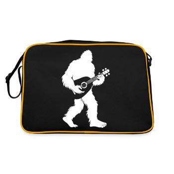 Geschenk für Hackbrettliebhaber - Retro Tasche - Schwarz/Gold - Hinten