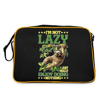 I'm Not Lazy I Just Really Enjoy Doing Nothing 2 - Retro Bag - black/gold - Back