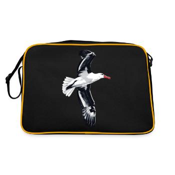 Möwe - Retro Tasche - Schwarz/Gold - Hinten