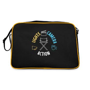 Lights Camera Action - Retro Bag - black/gold - Back