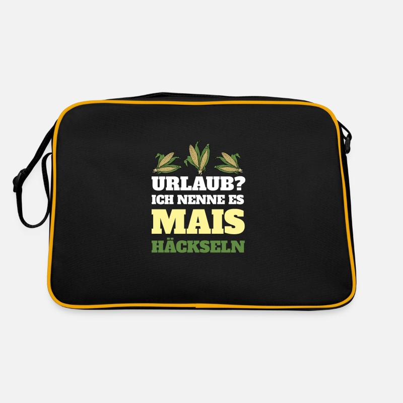 Mais Häckseln Maisbauer Maisernte Futtermais Retro Tasche