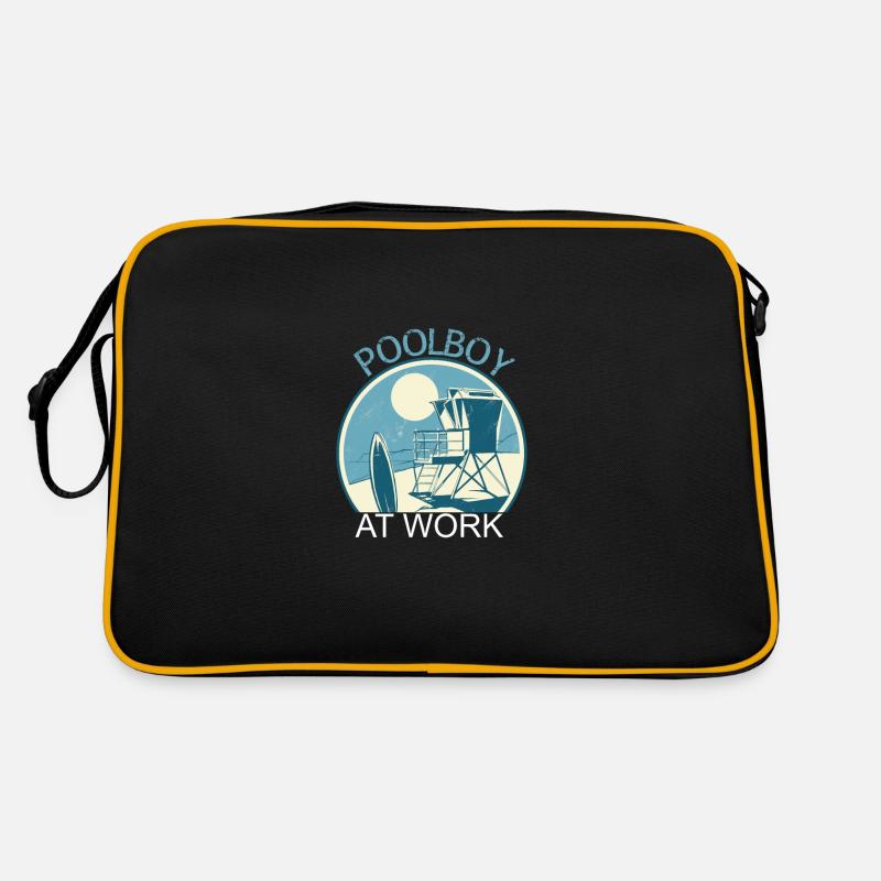 Poolboy At Work Pool Pool Guys Retro Bag