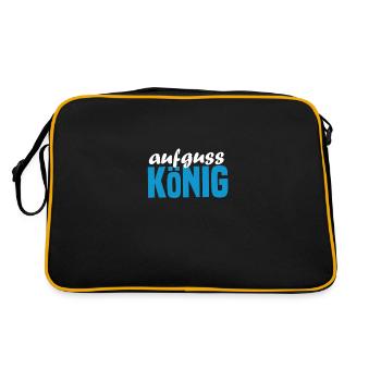 Sauna Aufguss König Aufguss Sauna - Retro Tasche - Schwarz/Gold - Hinten