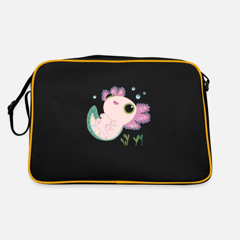 Süßes Axolotl Retro Tasche
