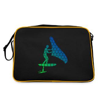 wingfoil Femmes wingsurf Hommes hydrofoil wingsurfe - Sac Retro - noir/or - Dos