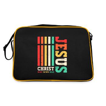 Jésus-Christ Chemise Verset de la Bible Je suis le chemin - Sac Retro - noir/or - Dos