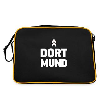 Lustig Witzig Spaß Karneval Fasching Spruch Kostüm - Retro Tasche - Schwarz/Gold - Hinten