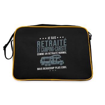 camping car retraité cadeau humour camping-car - Sac Retro - noir/or - Dos